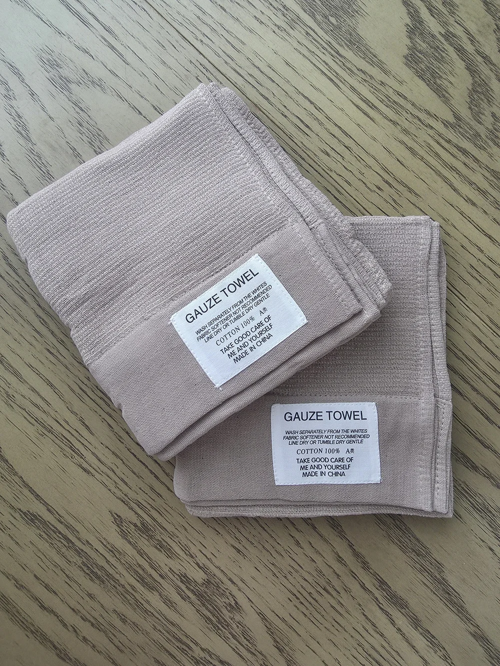 2 Gauze Hand Towels 100% Cotton